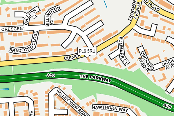 PL6 5RU map - OS OpenMap – Local (Ordnance Survey)