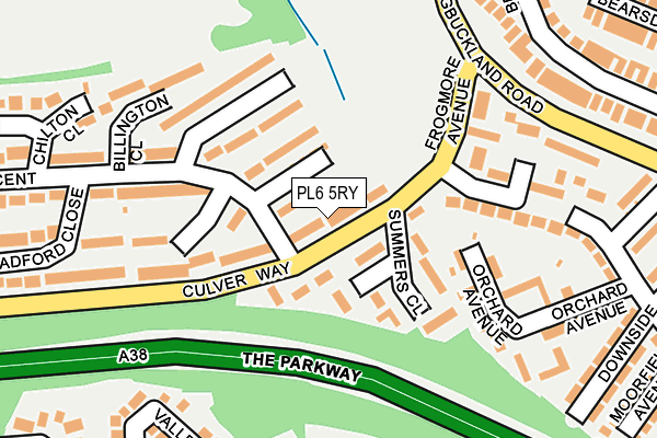 PL6 5RY map - OS OpenMap – Local (Ordnance Survey)