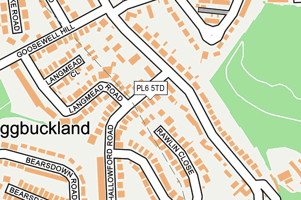 PL6 5TD map - OS OpenMap – Local (Ordnance Survey)