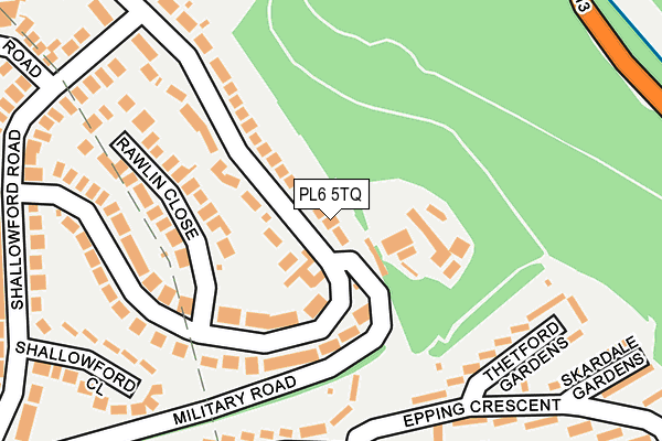 PL6 5TQ map - OS OpenMap – Local (Ordnance Survey)