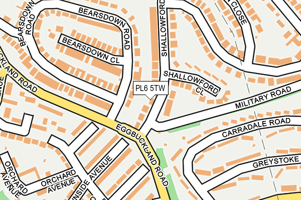 PL6 5TW map - OS OpenMap – Local (Ordnance Survey)