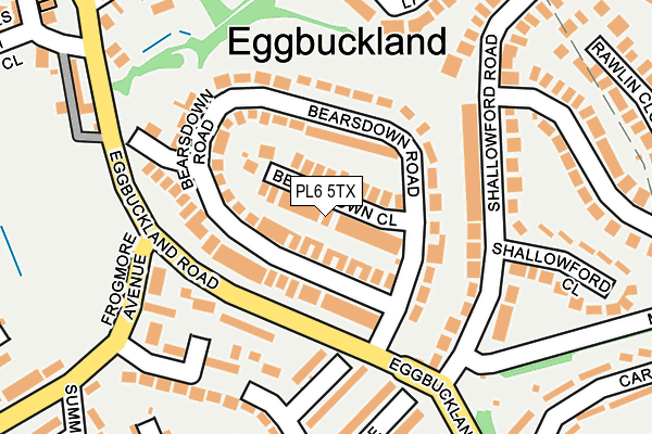 PL6 5TX map - OS OpenMap – Local (Ordnance Survey)