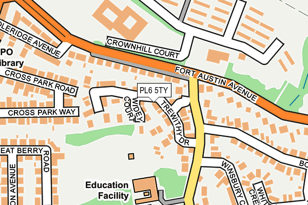 PL6 5TY map - OS OpenMap – Local (Ordnance Survey)