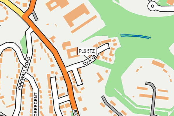 PL6 5TZ map - OS OpenMap – Local (Ordnance Survey)