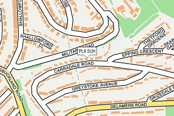 PL6 5UH map - OS OpenMap – Local (Ordnance Survey)