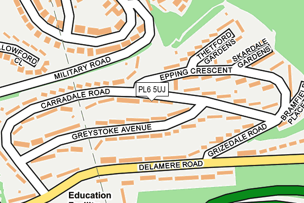 PL6 5UJ map - OS OpenMap – Local (Ordnance Survey)