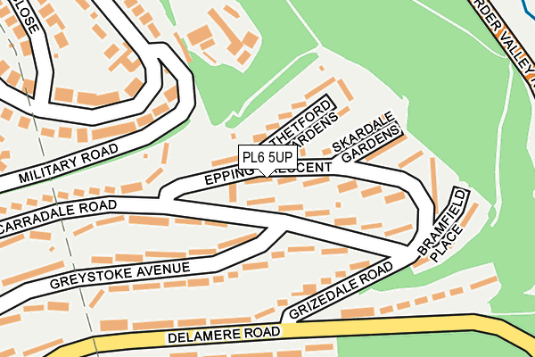 PL6 5UP map - OS OpenMap – Local (Ordnance Survey)