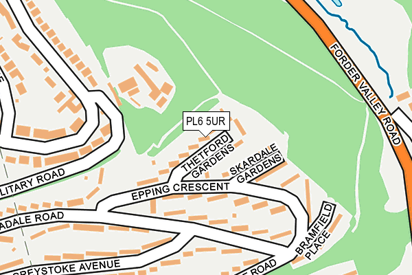 PL6 5UR map - OS OpenMap – Local (Ordnance Survey)