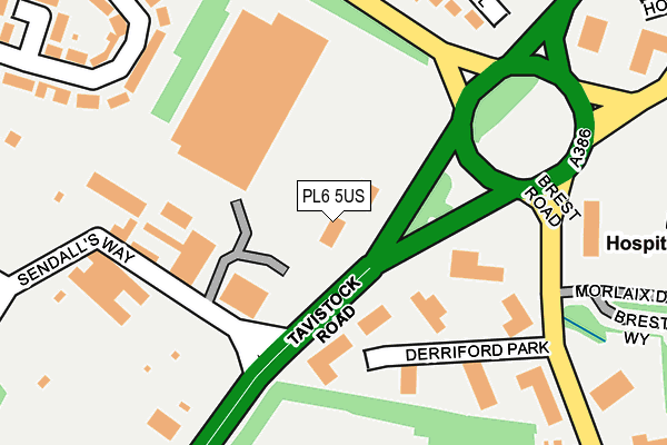 PL6 5US map - OS OpenMap – Local (Ordnance Survey)