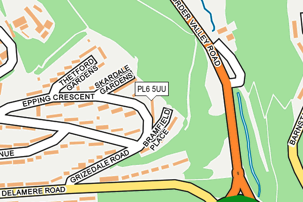 PL6 5UU map - OS OpenMap – Local (Ordnance Survey)