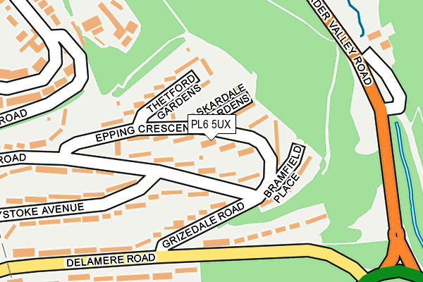 PL6 5UX map - OS OpenMap – Local (Ordnance Survey)