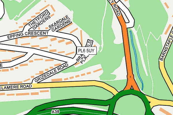 PL6 5UY map - OS OpenMap – Local (Ordnance Survey)