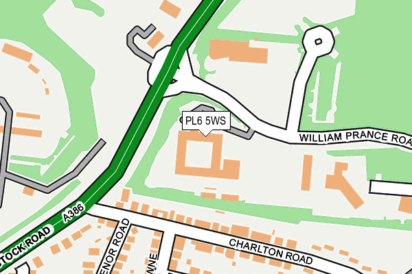 PL6 5WS map - OS OpenMap – Local (Ordnance Survey)