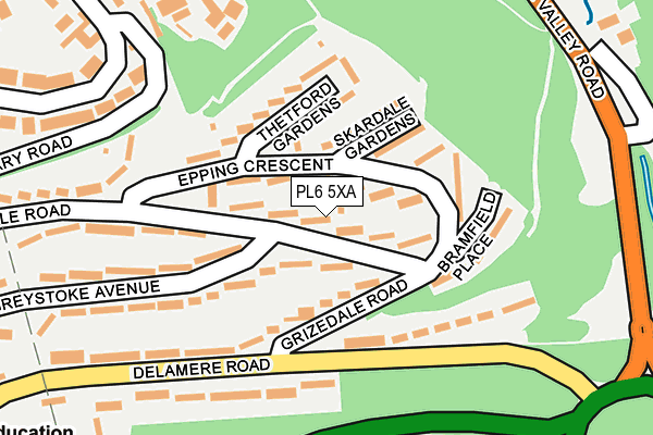 PL6 5XA map - OS OpenMap – Local (Ordnance Survey)