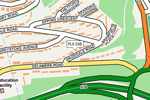 PL6 5XB map - OS OpenMap – Local (Ordnance Survey)