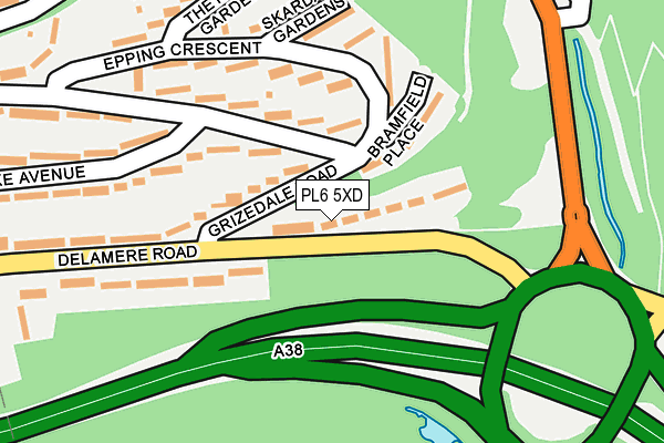 PL6 5XD map - OS OpenMap – Local (Ordnance Survey)