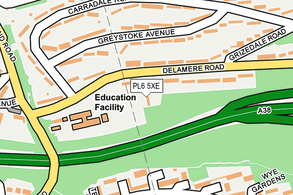 PL6 5XE map - OS OpenMap – Local (Ordnance Survey)