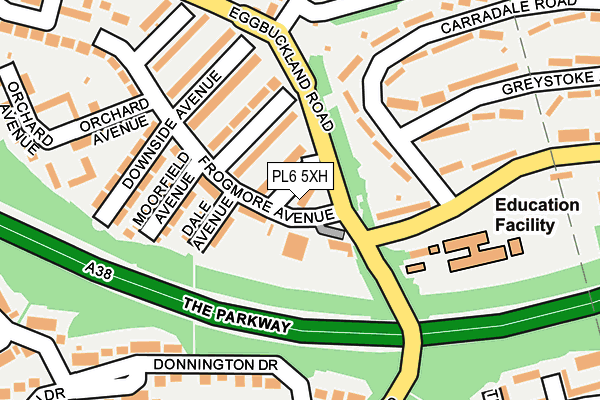 PL6 5XH map - OS OpenMap – Local (Ordnance Survey)