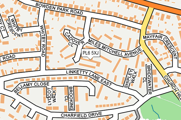 PL6 5XJ map - OS OpenMap – Local (Ordnance Survey)