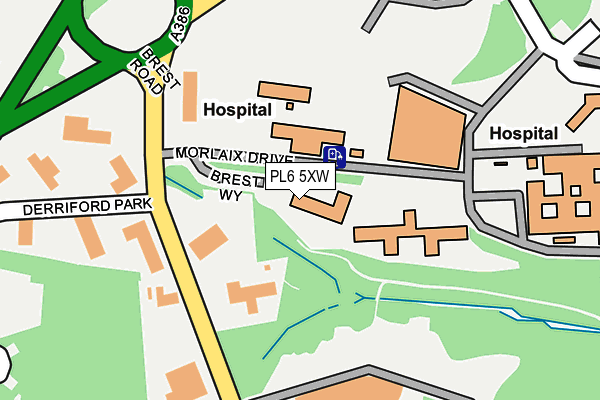 PL6 5XW map - OS OpenMap – Local (Ordnance Survey)