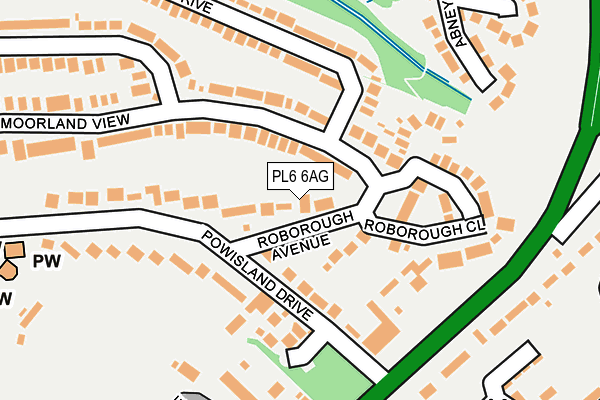 PL6 6AG map - OS OpenMap – Local (Ordnance Survey)