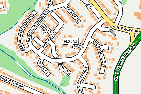 PL6 6AU map - OS OpenMap – Local (Ordnance Survey)