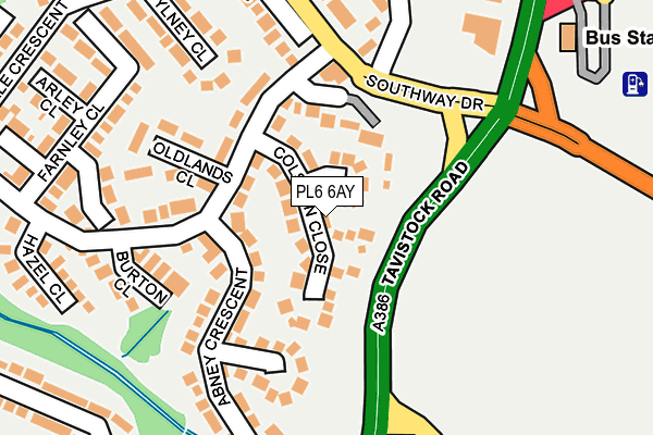 PL6 6AY map - OS OpenMap – Local (Ordnance Survey)