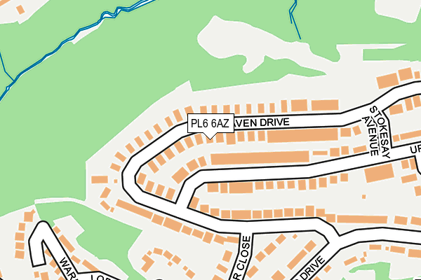 PL6 6AZ map - OS OpenMap – Local (Ordnance Survey)