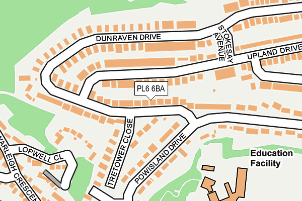PL6 6BA map - OS OpenMap – Local (Ordnance Survey)