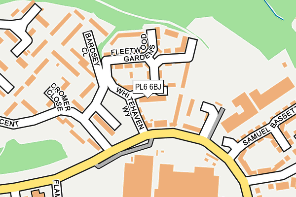 PL6 6BJ map - OS OpenMap – Local (Ordnance Survey)