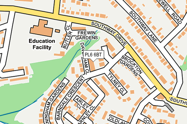 PL6 6BT map - OS OpenMap – Local (Ordnance Survey)