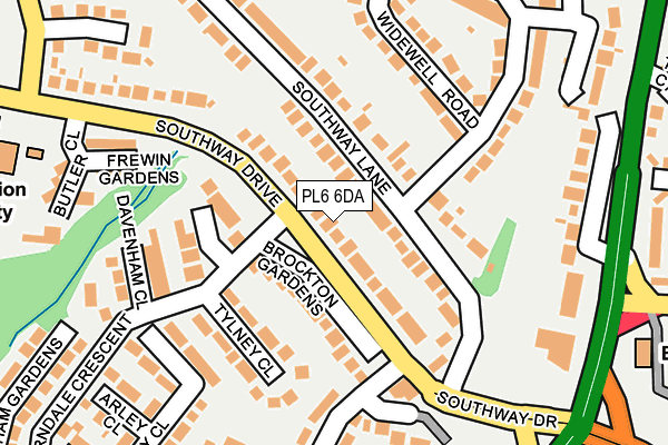 PL6 6DA map - OS OpenMap – Local (Ordnance Survey)