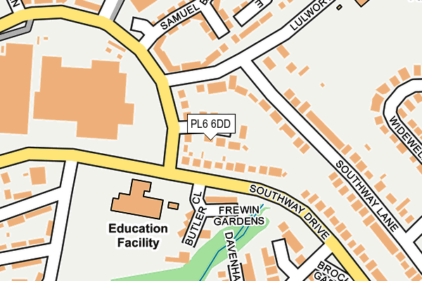 PL6 6DD map - OS OpenMap – Local (Ordnance Survey)