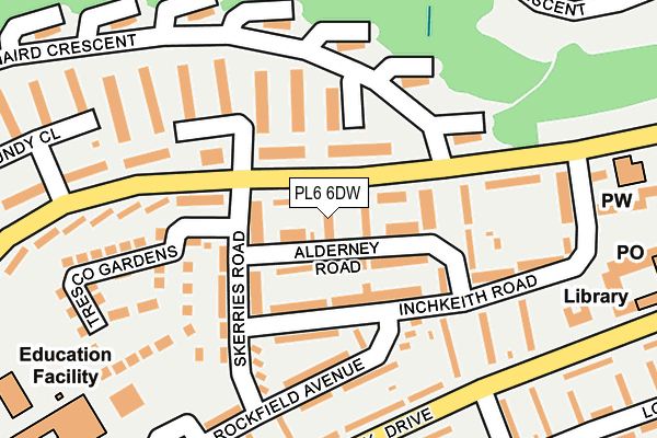 PL6 6DW map - OS OpenMap – Local (Ordnance Survey)