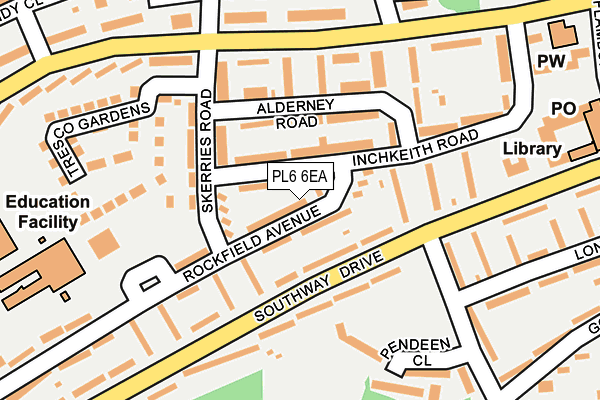 PL6 6EA map - OS OpenMap – Local (Ordnance Survey)