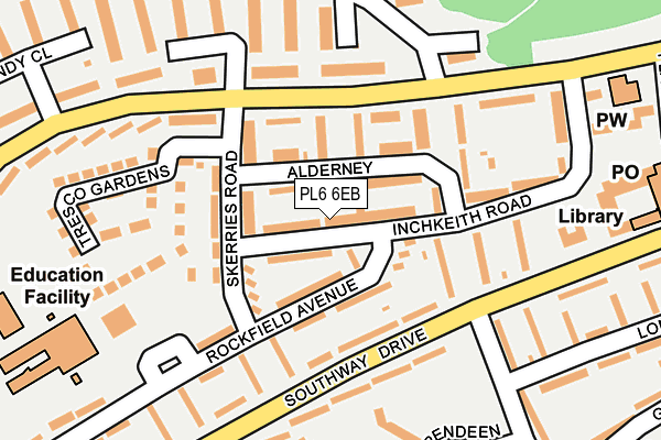 PL6 6EB map - OS OpenMap – Local (Ordnance Survey)