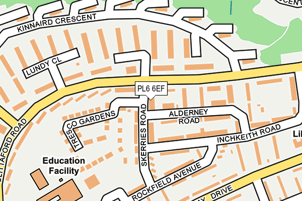 PL6 6EF map - OS OpenMap – Local (Ordnance Survey)