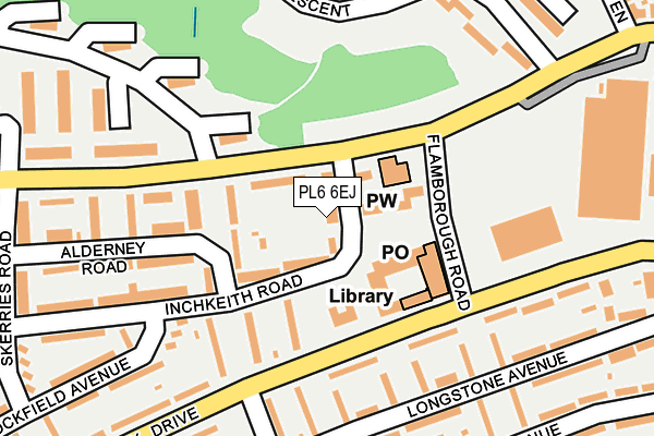 PL6 6EJ map - OS OpenMap – Local (Ordnance Survey)