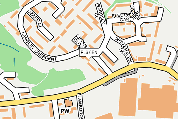 PL6 6EN map - OS OpenMap – Local (Ordnance Survey)