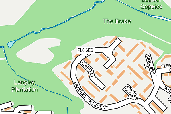 PL6 6ES map - OS OpenMap – Local (Ordnance Survey)