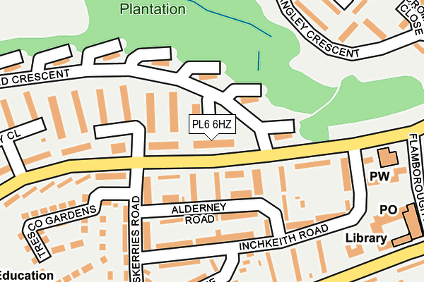 PL6 6HZ map - OS OpenMap – Local (Ordnance Survey)
