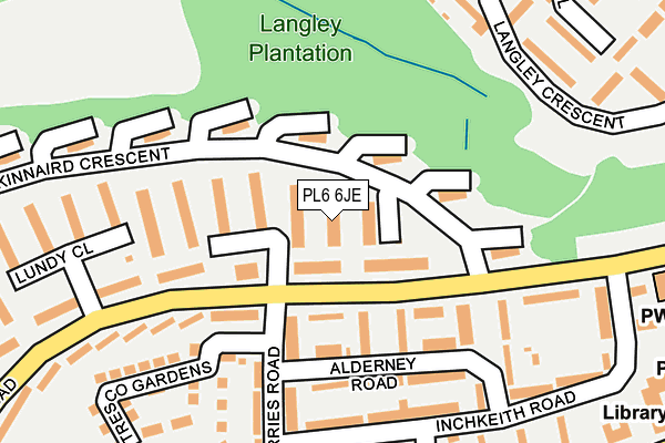 PL6 6JE map - OS OpenMap – Local (Ordnance Survey)