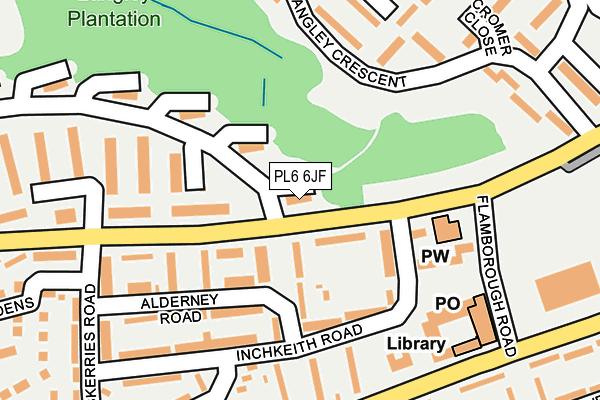 PL6 6JF map - OS OpenMap – Local (Ordnance Survey)