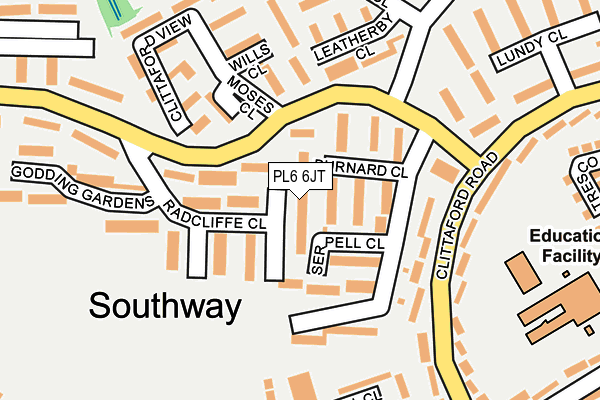 PL6 6JT map - OS OpenMap – Local (Ordnance Survey)