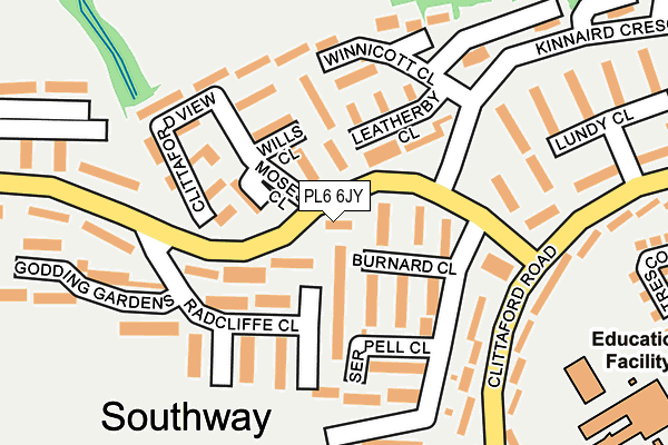 PL6 6JY map - OS OpenMap – Local (Ordnance Survey)