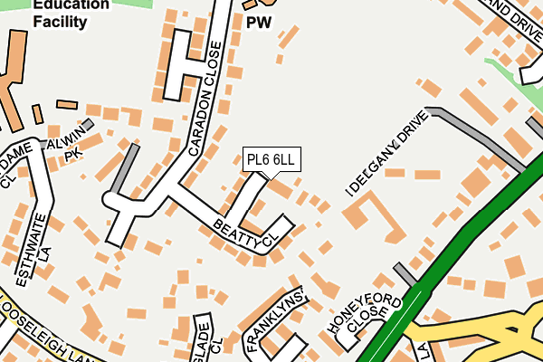 PL6 6LL map - OS OpenMap – Local (Ordnance Survey)