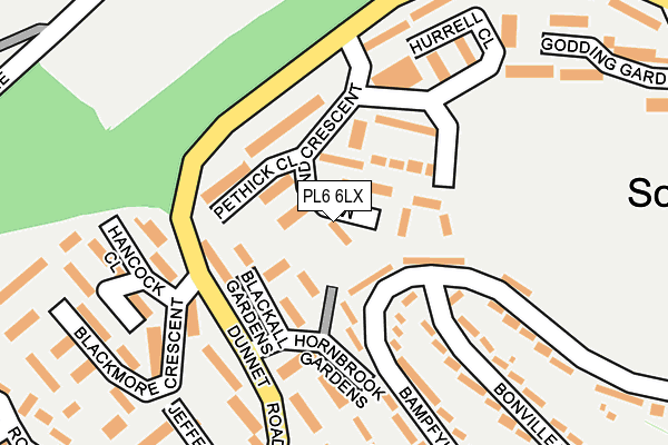 PL6 6LX map - OS OpenMap – Local (Ordnance Survey)