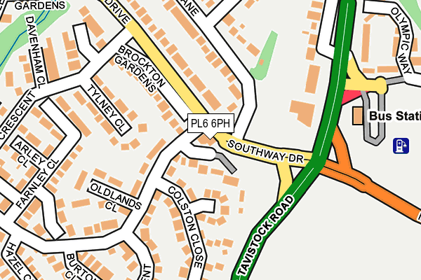 PL6 6PH map - OS OpenMap – Local (Ordnance Survey)