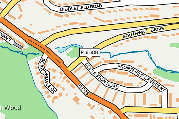 PL6 6QB map - OS OpenMap – Local (Ordnance Survey)