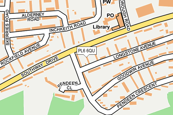 PL6 6QU map - OS OpenMap – Local (Ordnance Survey)